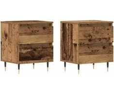 Šalia lovos spintelė 2 pcs Senas medis 40 x 35 x 50 cm