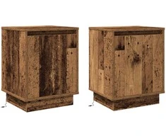 Šalia lovos spintelė 2 pcs Senas medis 39 x 34,5 x 50 cm
