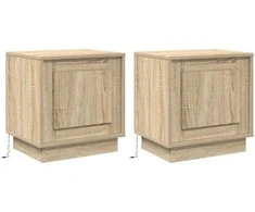 Šalia lovos spintelė 2 pcs Sonoma ąžuolas 44 x 34,5 x 45 cm