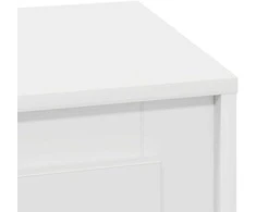 Šalia lovos spintelė 2 pcs Balta 44 x 34,5 x 45 cm