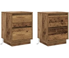 Šalia lovos spintelė 2 pcs Senas medis 39 x 34,5 x 50 cm