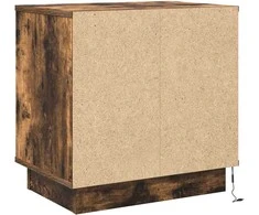 Šalia lovos spintelė 2 pcs Rūkyta ąžuolas 50 x 34,5 x 50 cm