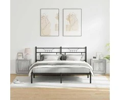 Šalia lovos spintelė 2 pcs Pilka 44 x 34,5 x 45 cm