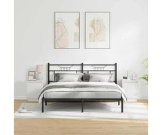 Šalia lovos spintelė 2 pcs Balta 39 x 34,5 x 50 cm