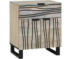 Šalia lovos spintelė Balta 50 x 33 x 60 cm Apdirbta mediena