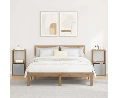 Naktinis staliukas 2 pcs Amatininkų ąžuolas 35 x 32 x 68,5 cm