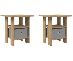 Naktinis staliukas 2 pcs Amatininkų ąžuolas 41 x 40 x 45 cm