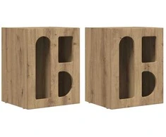 Naktinis staliukas 2 pcs Amatininkų ąžuolas 40 x 35 x 50 cm