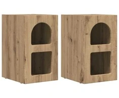 Naktinis staliukas 2 pcs Amatininkų ąžuolas 29,5 x 33,5 x 50 cm