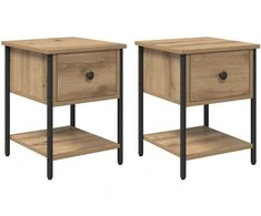 Naktinis staliukas 2 pcs Amatininkų ąžuolas 34 x 35,5 x 45 cm
