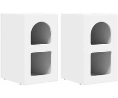 Naktinis staliukas 2 pcs Balta 29,5 x 33,5 x 50 cm