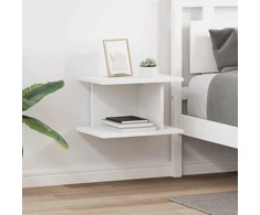 Naktinis staliukas 2 pcs Balta 40 x 30 x 25 cm Apdirbta mediena