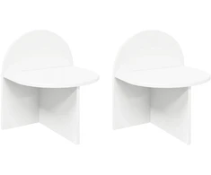 Naktinis staliukas 2 pcs Balta 40 x 35,5 x 45,5 cm