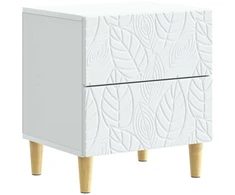Naktinis staliukas 2 pcs Balta 43 x 34,5 x 48 cm