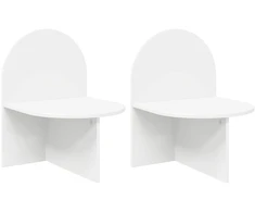 Naktinis staliukas 2 pcs Balta 48 x 49 x 65 cm Dirbtinė mediena