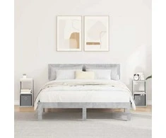 Naktinis staliukas 2 pcs Betono pilka 25,5 x 22 x 49,5 cm
