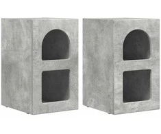 Naktinis staliukas 2 pcs Betono pilka 29,5 x 33,5 x 50 cm