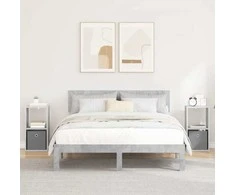 Naktinis staliukas 2 pcs Betono pilka 30,5 x 27 x 59,5 cm