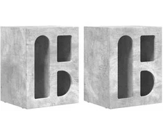 Naktinis staliukas 2 pcs Betono pilka 40 x 35 x 50 cm