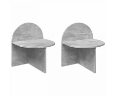 Naktinis staliukas 2 pcs Betono pilka 40 x 35,5 x 45,5 cm