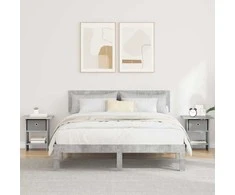 Naktinis staliukas 2 pcs Betono pilka 41 x 40 x 45 cm