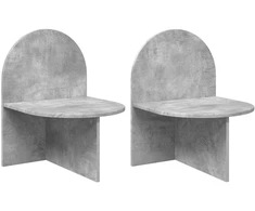 Naktinis staliukas 2 pcs Betono pilka 48 x 49 x 65 cm