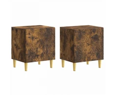 Naktinis staliukas 2 pcs Dūminio ąžuolo 43 x 34,5 x 50 cm