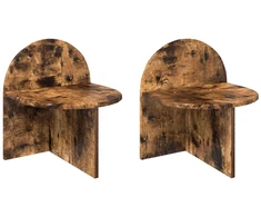 Naktinis staliukas 2 pcs Dūminio ąžuolo 40 x 35,5 x 45,5 cm