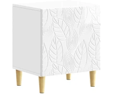 Naktinis staliukas 2 pcs Itin blizgi balta 43 x 34,5 x 50 cm