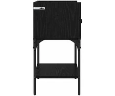 Naktinis staliukas 2 pcs Juodas ąžuolas 40 x 29 x 60 cm