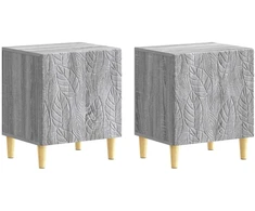Naktinis staliukas 2 pcs Pilka Sonoma 43 x 34,5 x 50 cm