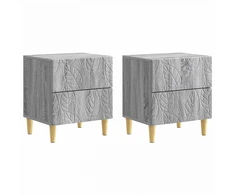 Naktinis staliukas 2 pcs Pilka Sonoma 43 x 34,5 x 48 cm