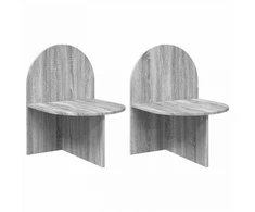 Naktinis staliukas 2 pcs Pilka sonoma ąžuolo 48 x 49 x 65 cm