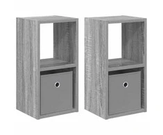 Naktinis staliukas 2 pcs Pilkas Sonoma 25,5 x 22 x 49,5 cm