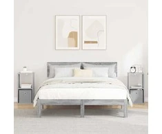 Naktinis staliukas 2 pcs Pilkas Sonoma 30,5 x 27 x 59,5 cm