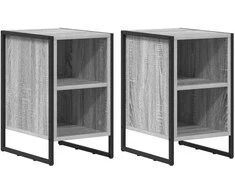 Naktinis staliukas 2 pcs Pilkas Sonoma 39.5 x 30 x 50 cm