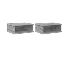 Naktinis staliukas 2 pcs Pilkas Sonoma 40 x 31 x 15 cm