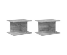 Naktinis staliukas 2 pcs Pilkas Sonoma 40 x 30 x 25 cm