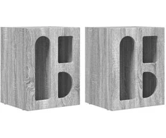 Naktinis staliukas 2 pcs Pilkas Sonoma 40 x 35 x 50 cm
