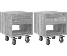 Naktinis staliukas 2 pcs Pilkas Sonoma 40,5 x 40 x 48 cm