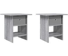 Naktinis staliukas 2 pcs Pilkas Sonoma 41 x 40 x 45 cm