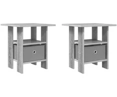 Naktinis staliukas 2 pcs Pilkas Sonoma 41 x 40 x 45 cm