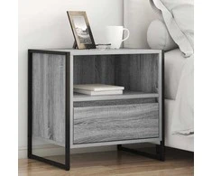 Naktinis staliukas 2 pcs Pilkas Sonoma 50 x 39,5 x 50 cm