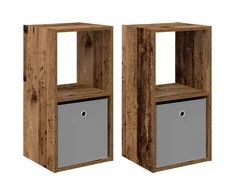 Naktinis staliukas 2 pcs Senas medis 35 x 32 x 68,5 cm
