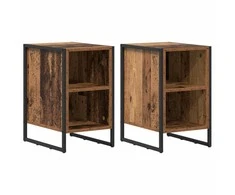 Naktinis staliukas 2 pcs Senovinis medis 39.5 x 30 x 50 cm