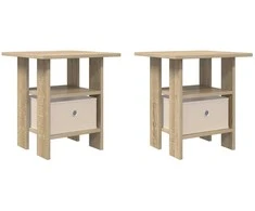 Naktinis staliukas 2 pcs Sonoma ąžuolas 41 x 40 x 45 cm