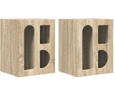 Naktinis staliukas 2 pcs Sonoma ąžuolas 40 x 35 x 50 cm