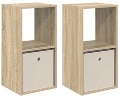 Naktinis staliukas 2 pcs Sonoma ąžuolas 35 x 32 x 68,5 cm