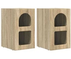 Naktinis staliukas 2 pcs Sonoma ąžuolas 29,5 x 33,5 x 50 cm