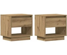 Naktinis staliukas 2 pcs Amatininkų ąžuolas 45 x 34 x 44 cm